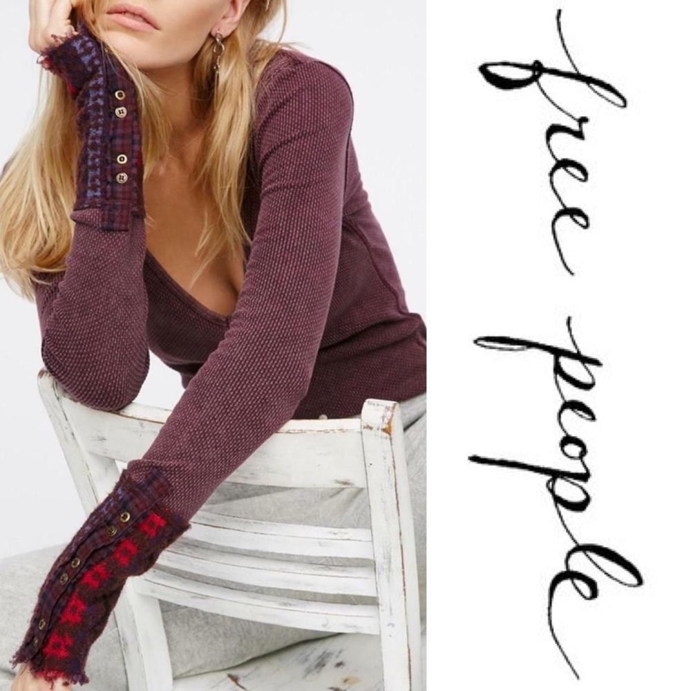 Free People Art School Embroidered Top Sz S